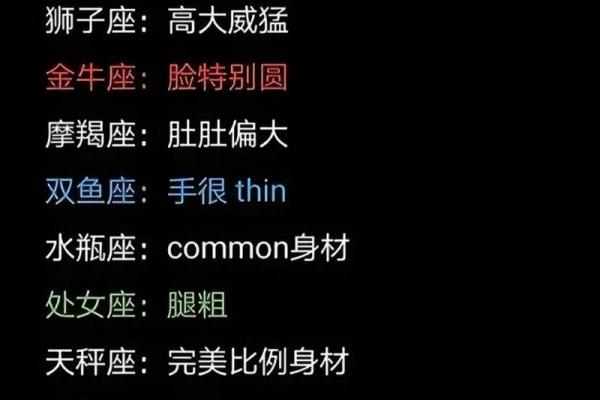 12星座长大的身材怎么样