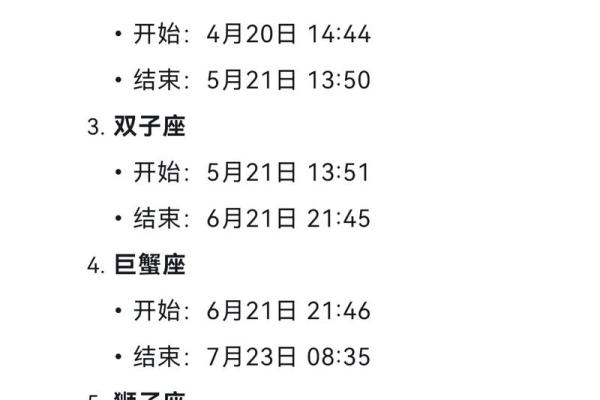 十二星座日期表-十二星座时间表