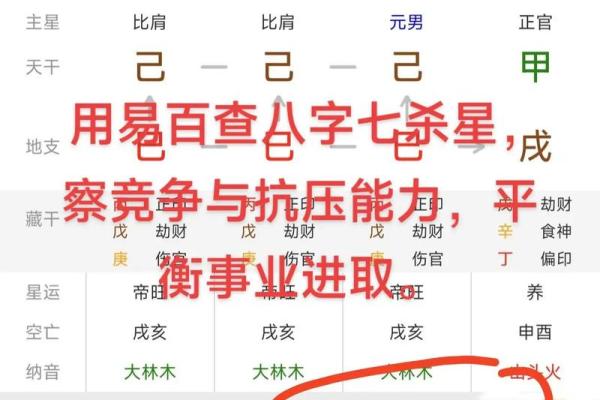 八字七杀查询表